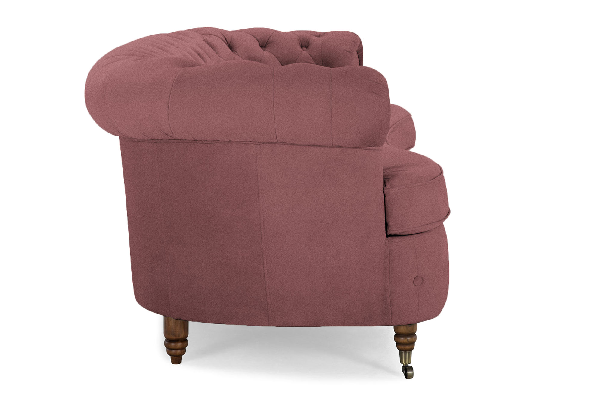 Канапе Chestefield Deluxe - триместно, извито, ръждиво розово - Image 4