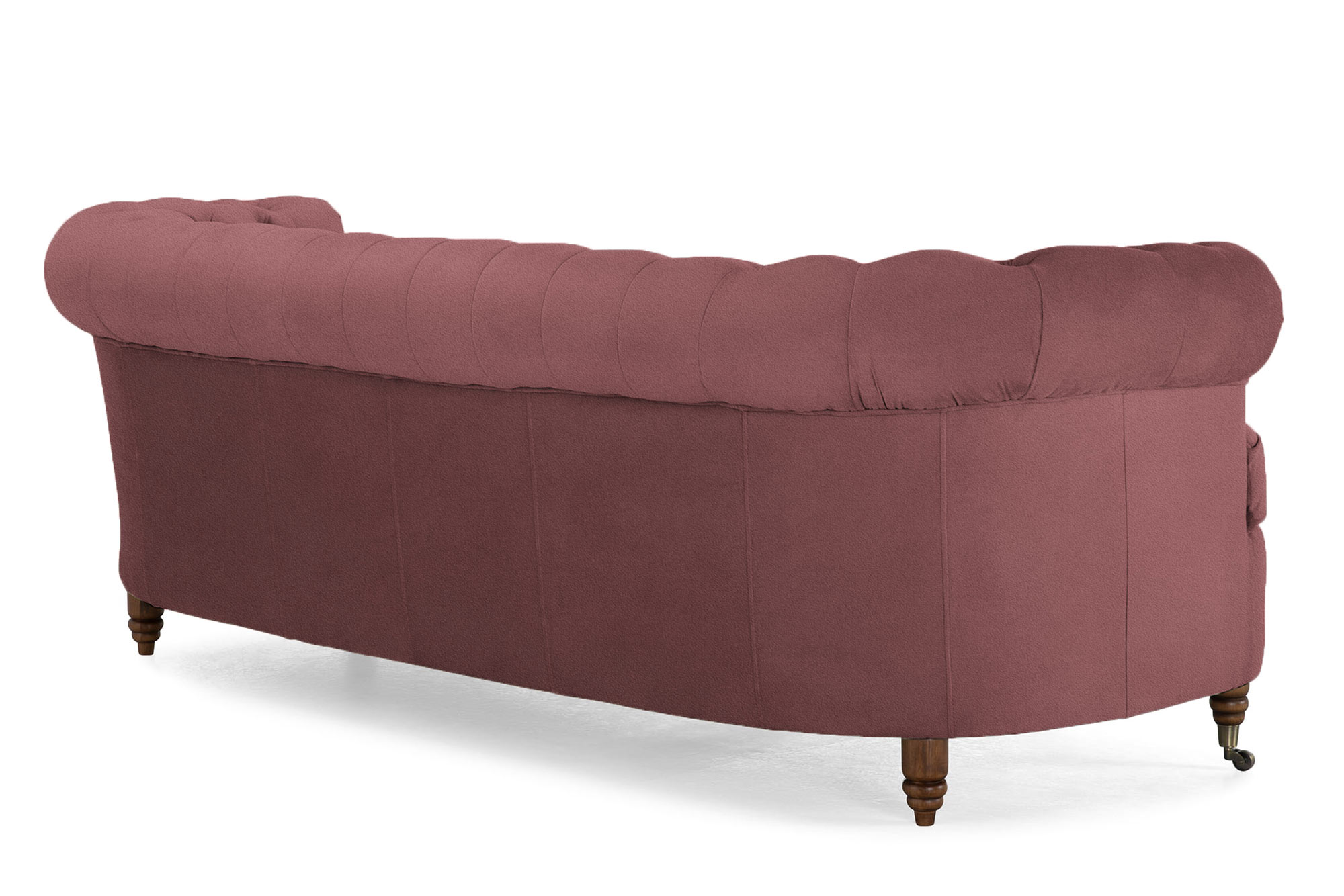 Канапе Chestefield Deluxe - триместно, извито, ръждиво розово - Image 5