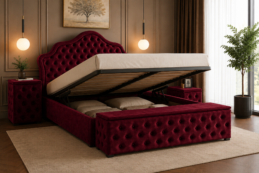 Спалня Chesterfild Delux – Victoria цвят вишнево Davis Riviera 61 - Image 2