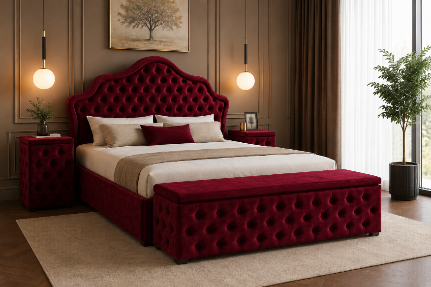 Спалня Chesterfild Delux – Victoria цвят вишнево Davis Riviera 61 - Image 5
