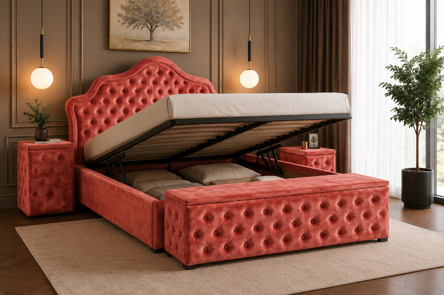 Спалня Chesterfild Delux – Victoria цвят ръждиво розово Davis Riviera 63 - Image 2