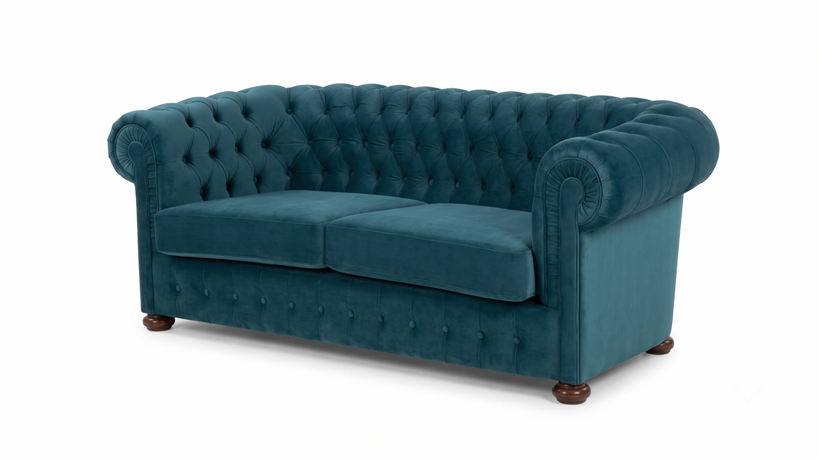 3-ка Chesterfield Texas цвят Davis Riviera 87 синьо зелен тюркоаз - Image 4