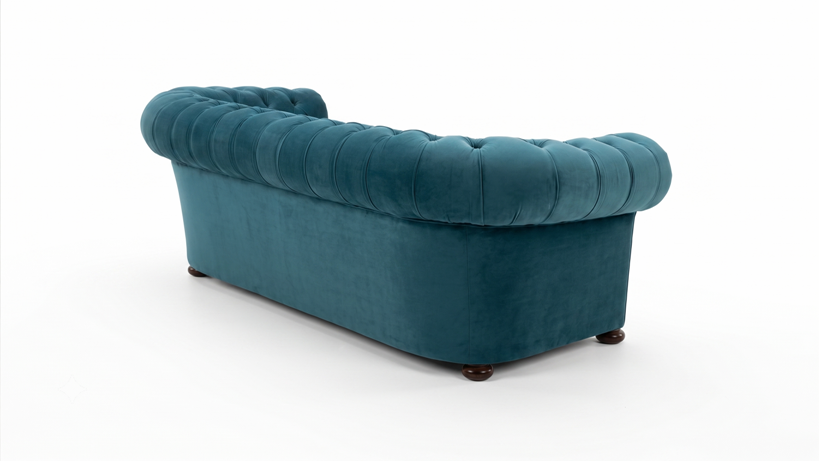3-ка Chesterfield Texas цвят Davis Riviera 87 синьо зелен тюркоаз - Image 5