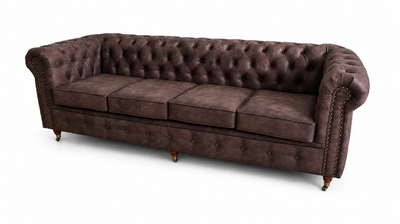 4-ка Chesterfield Deluxe- Challenger, цвят Davis Preston 29 Винтидж кафяв - Image 2