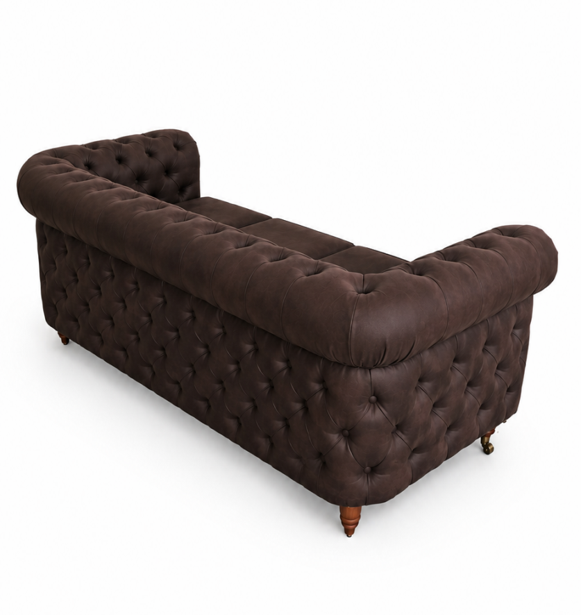 4-ка Chesterfield Deluxe- Challenger, цвят Davis Preston 29 Винтидж кафяв - Image 4