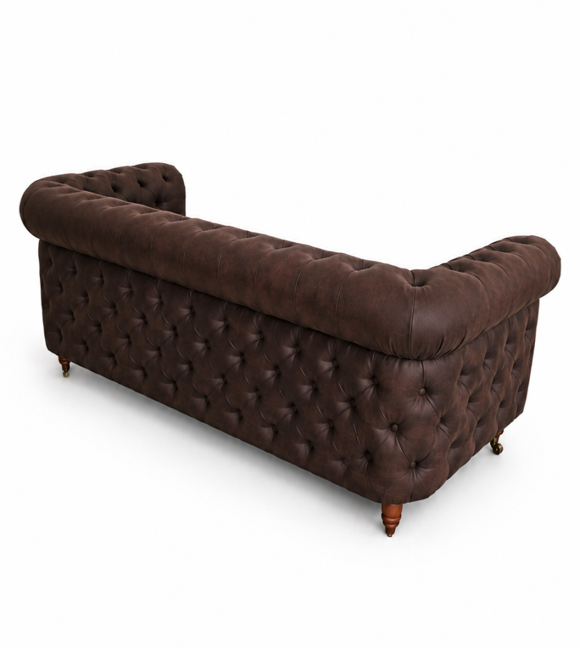 3-ка Chesterfield Deluxe- Challenger, цвят Davis Preston 29 Винтидж кафяв - Image 4