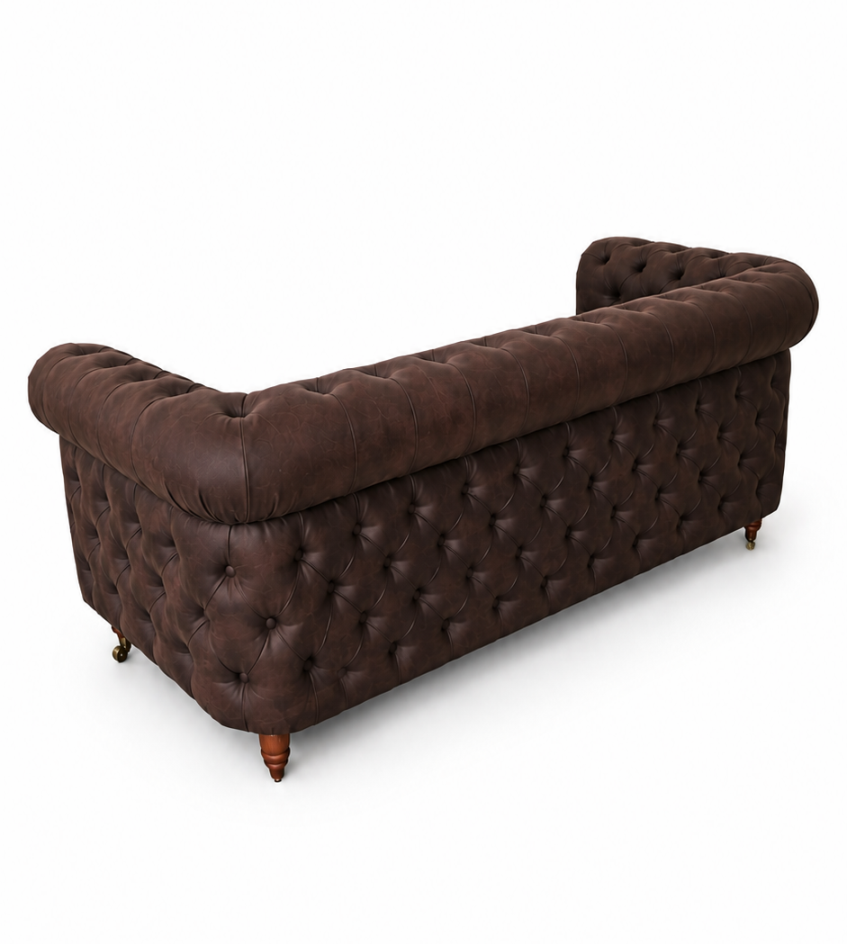 3-ка Chesterfield Deluxe- Challenger, цвят Davis Preston 29 Винтидж кафяв - Image 3