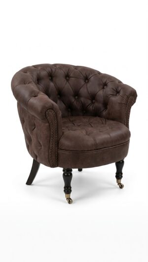 Фотьойл Chesterfield Ludovic – Challenger цвят Davis Preston 29 Винтидж кафяв