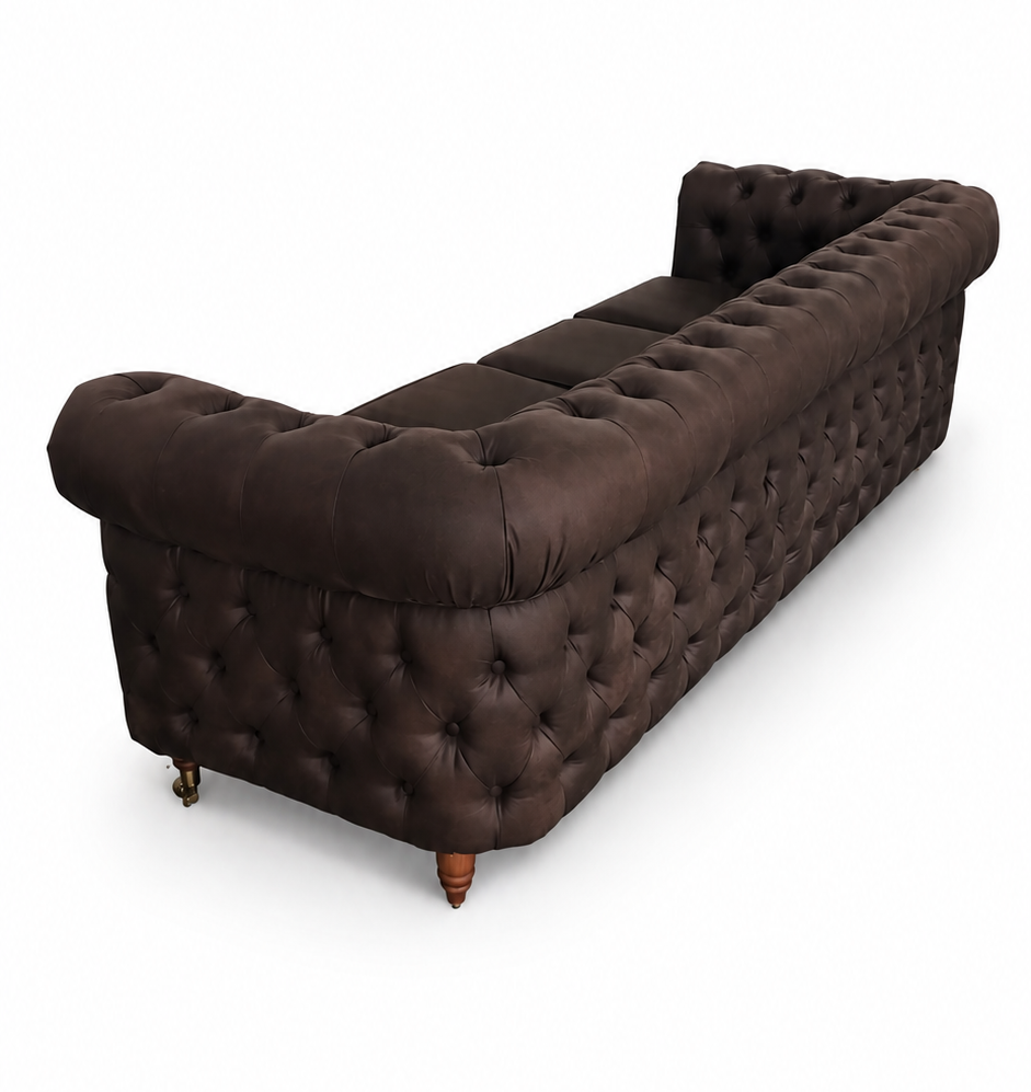 4-ка Chesterfield Deluxe- Challenger, цвят Davis Preston 29 Винтидж кафяв - Image 5