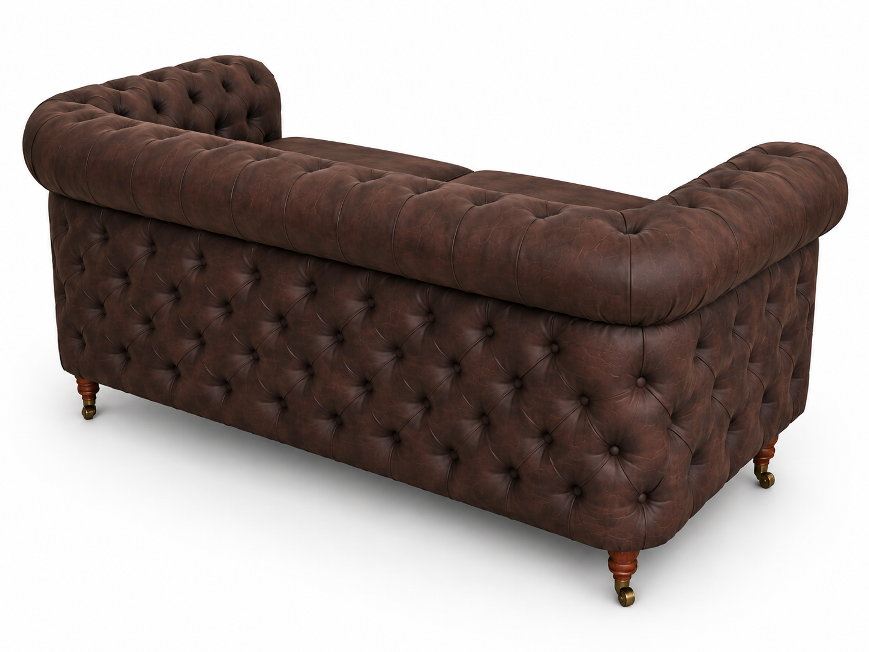 2-ка Chesterfield Deluxe- Challenger, цвят Davis Preston 29 Винтидж кафяв - Image 4